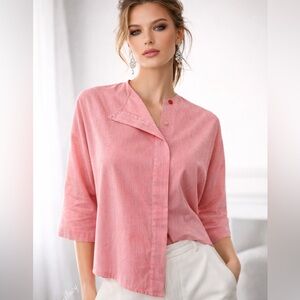 Vintage Hi Georgie! Asymmetrical Button Down S/M